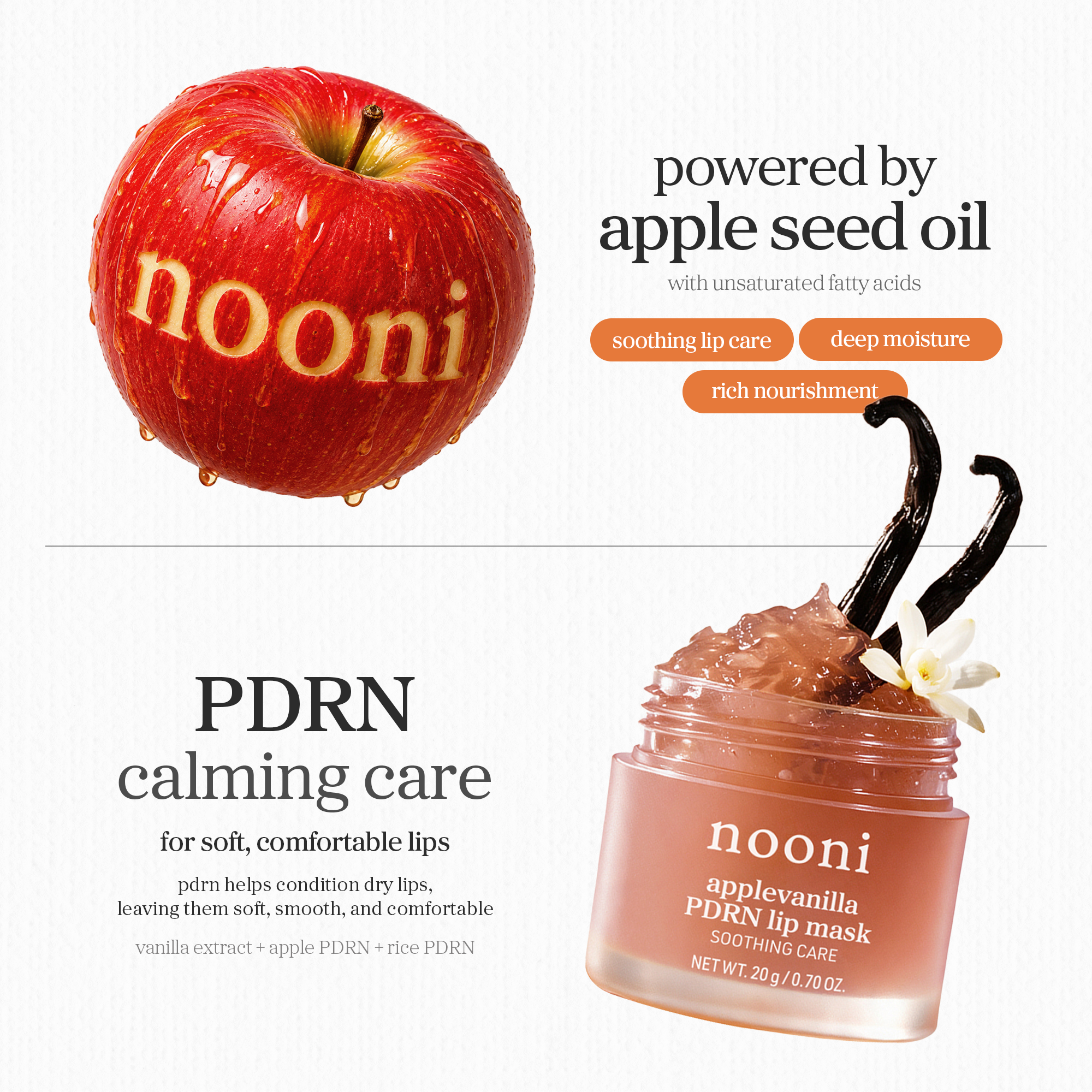 nooni applevanilla PDRN lip mask