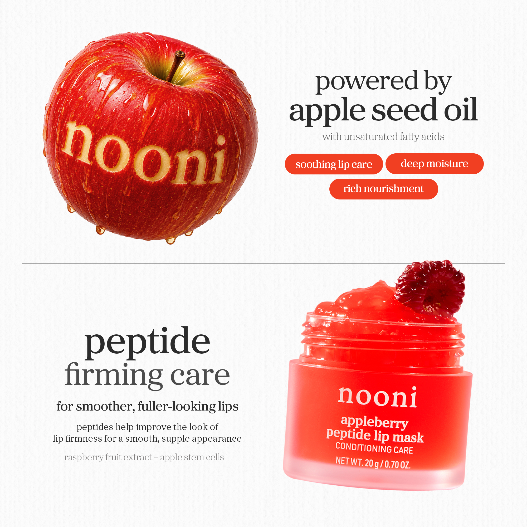 nooni appleberry peptide lip mask