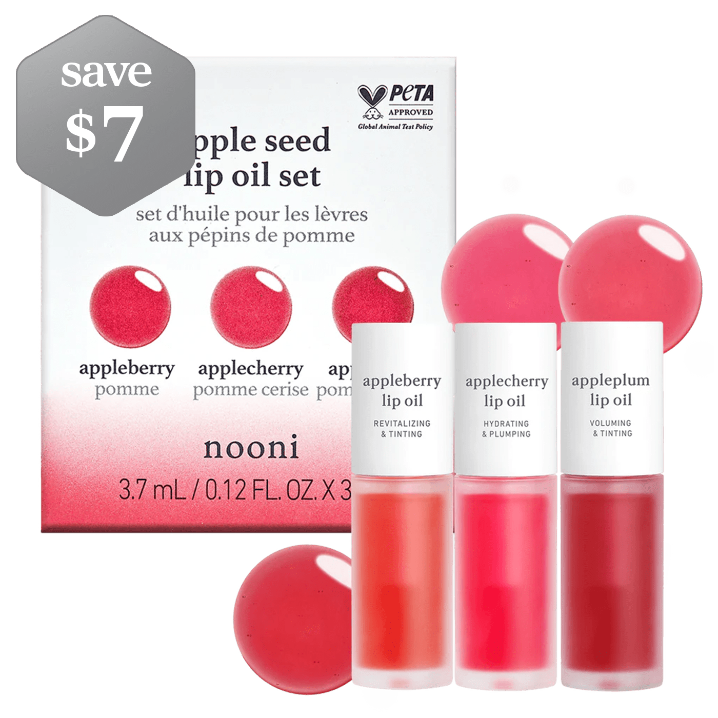Lip Oil: Trio set (appleberry & applecherry & appleplum)