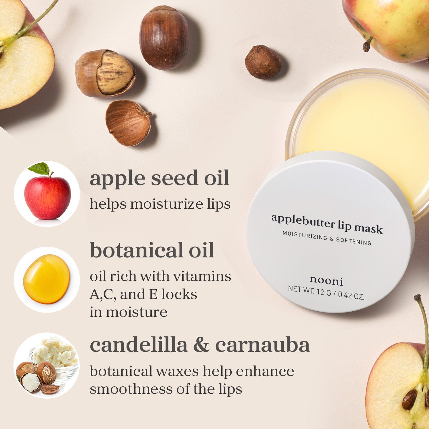 Lip Care: Applepeony Lip Oil & Lip Mask (2 - Pack) - Nooni