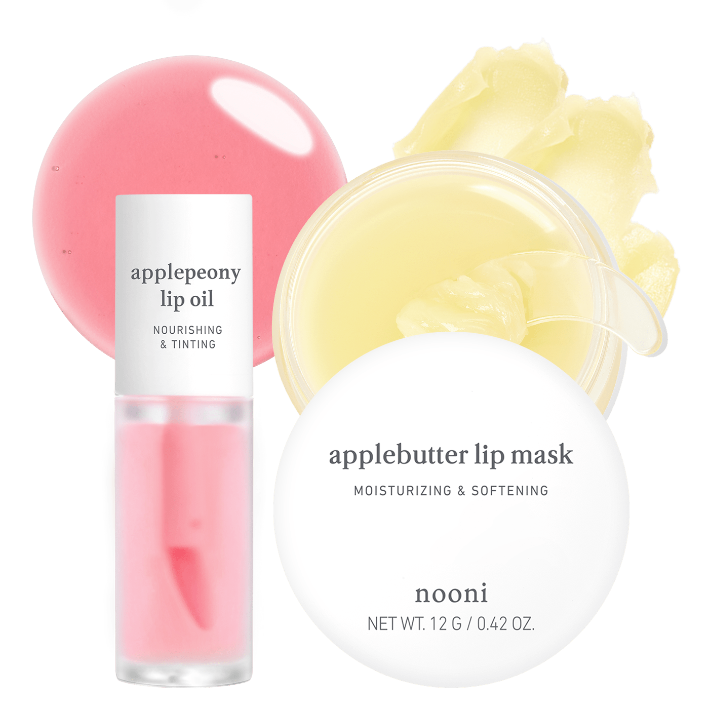 Lip Care: Applepeony Lip Oil & Lip Mask (2 - Pack) - Nooni