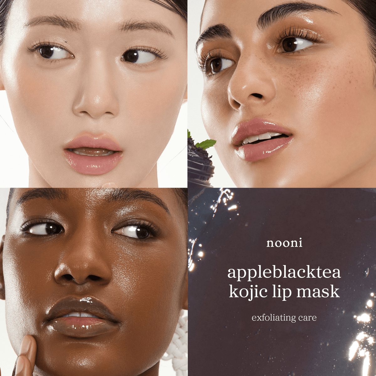 nooni appleblacktea kojic lip mask - nooni