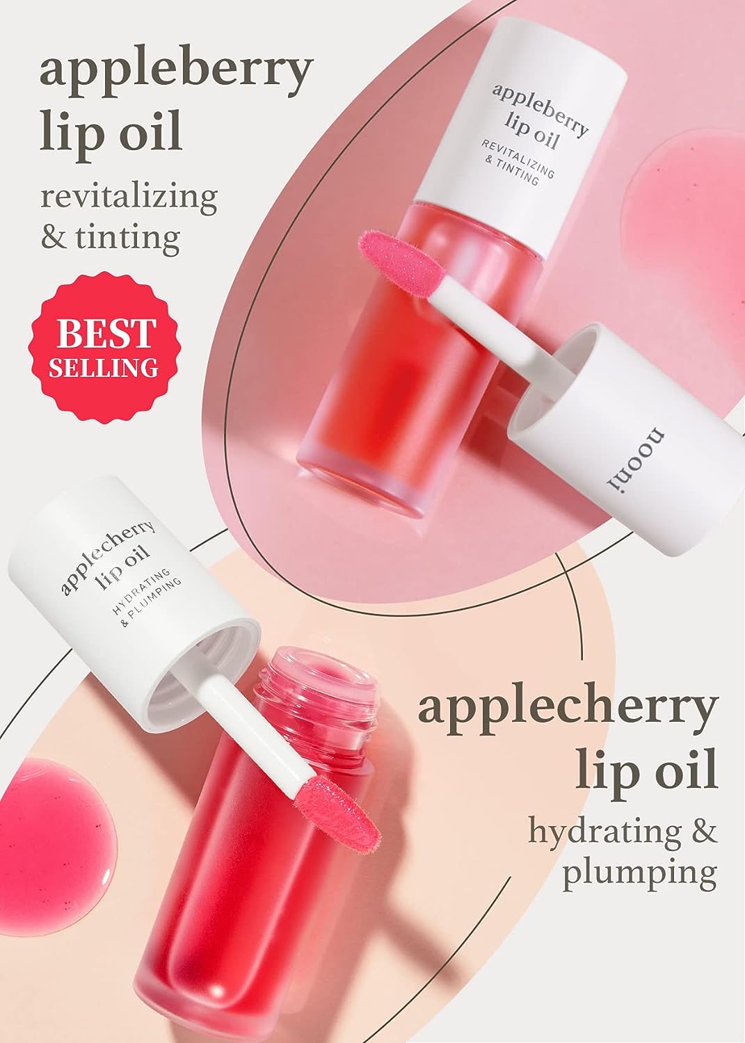 nooni lip oil duo (appleberry & applecherry) - Nooni