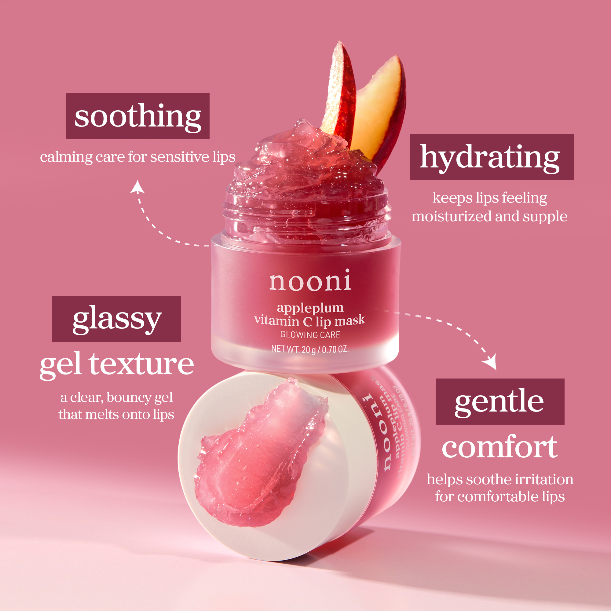 nooni appleplum vitamin C lip mask