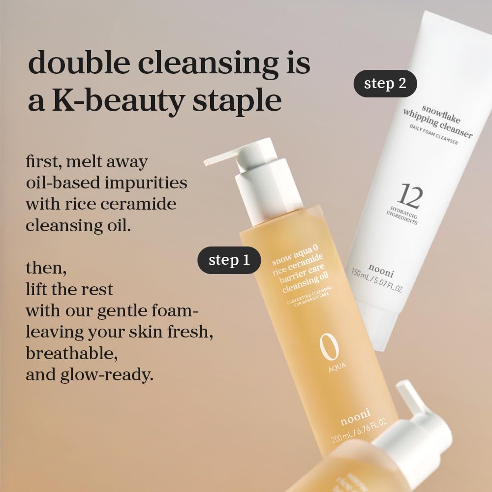 nooni snow aqua 0 rice ceramide barrier care cleansing oil - Nooni