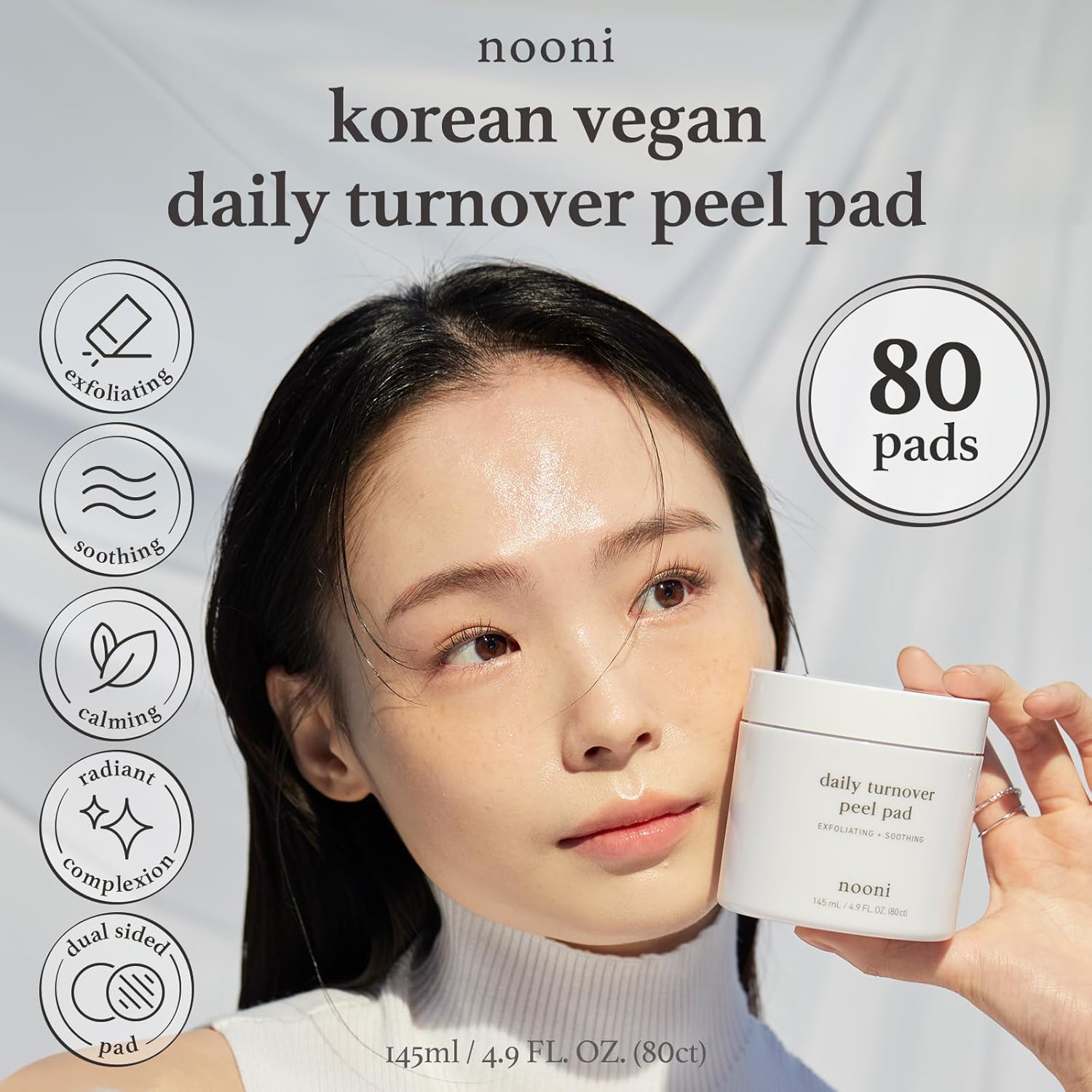 nooni daily turnover peel pad (80 Count) - Nooni