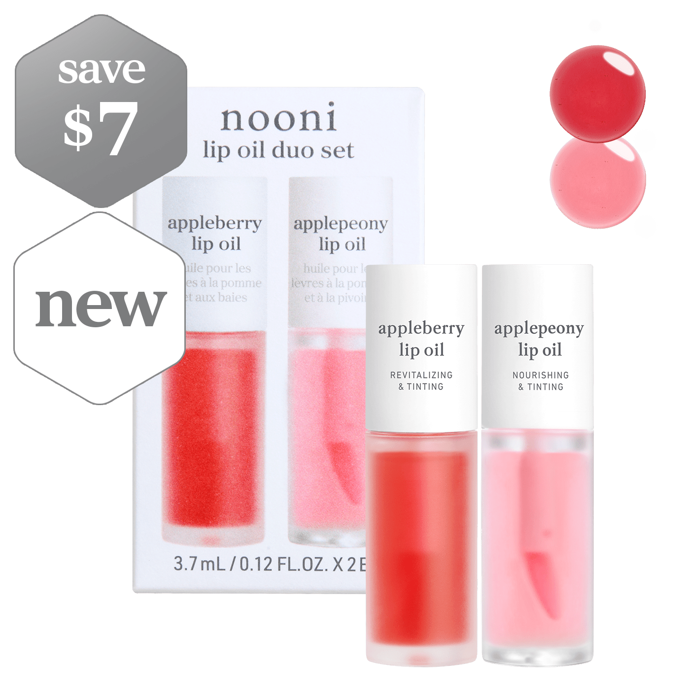 Lip Oil: duo set (appleberry & applepeony)