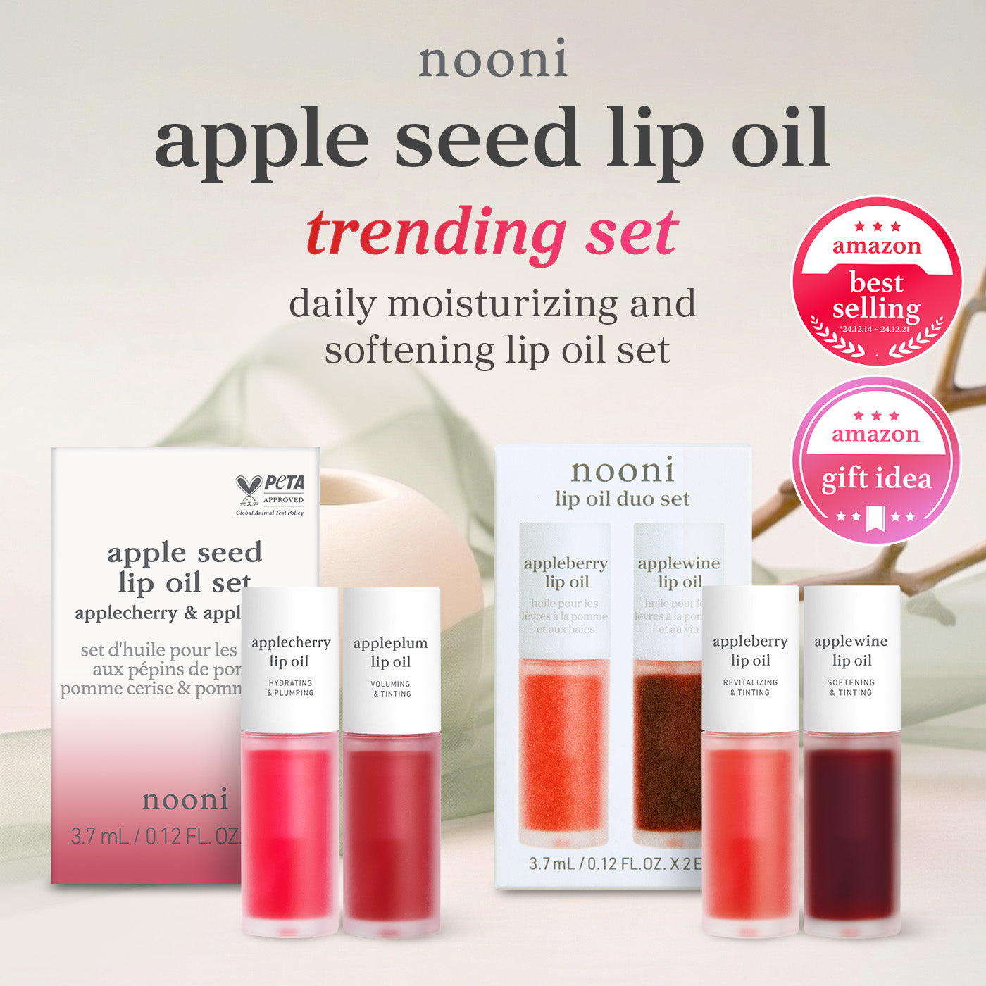 Lip Oil: Trending Duo Bundle (2 Sets)