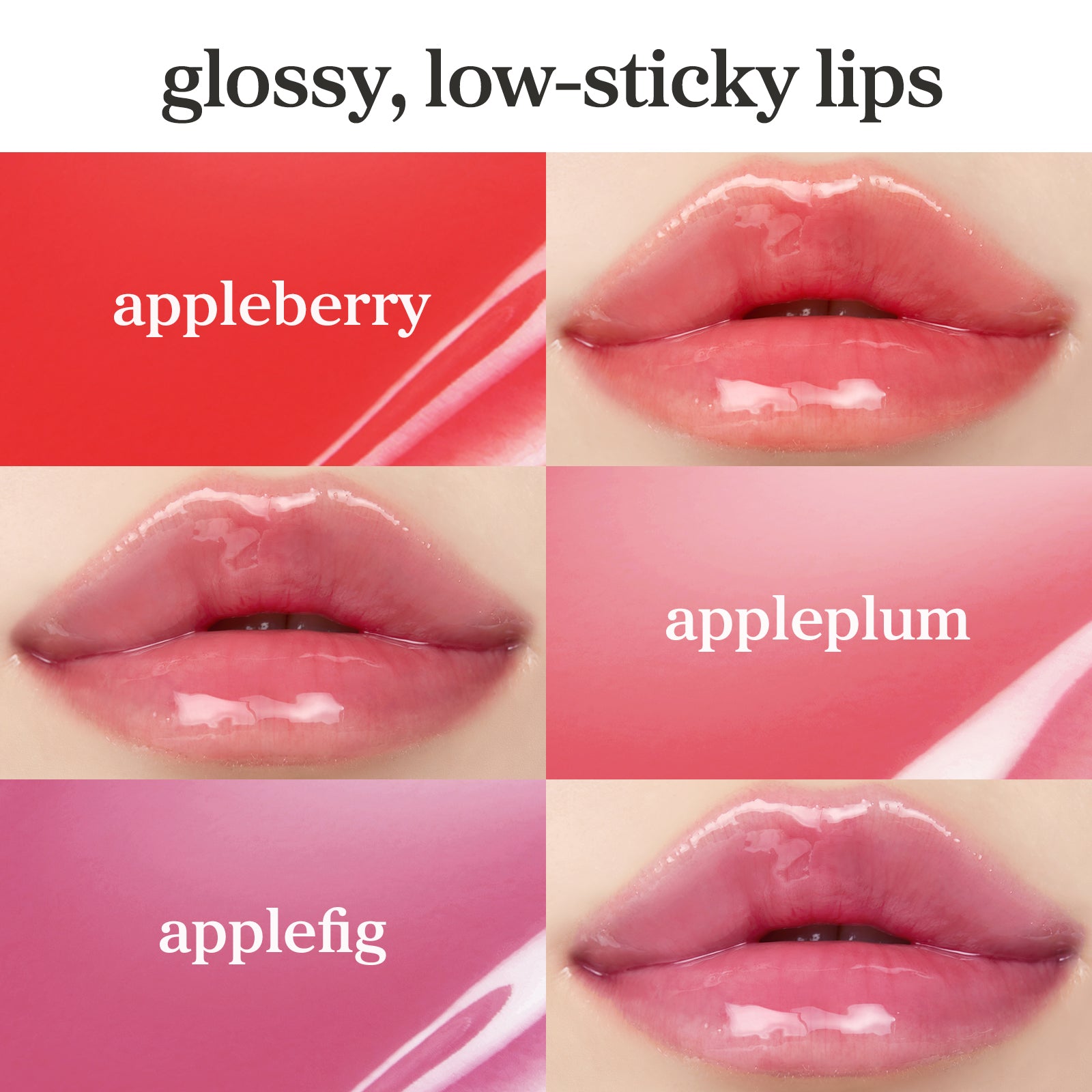 Viral Lip Oil Trio set 3 Pack applied on lips showing glossy finish and natural tint.
