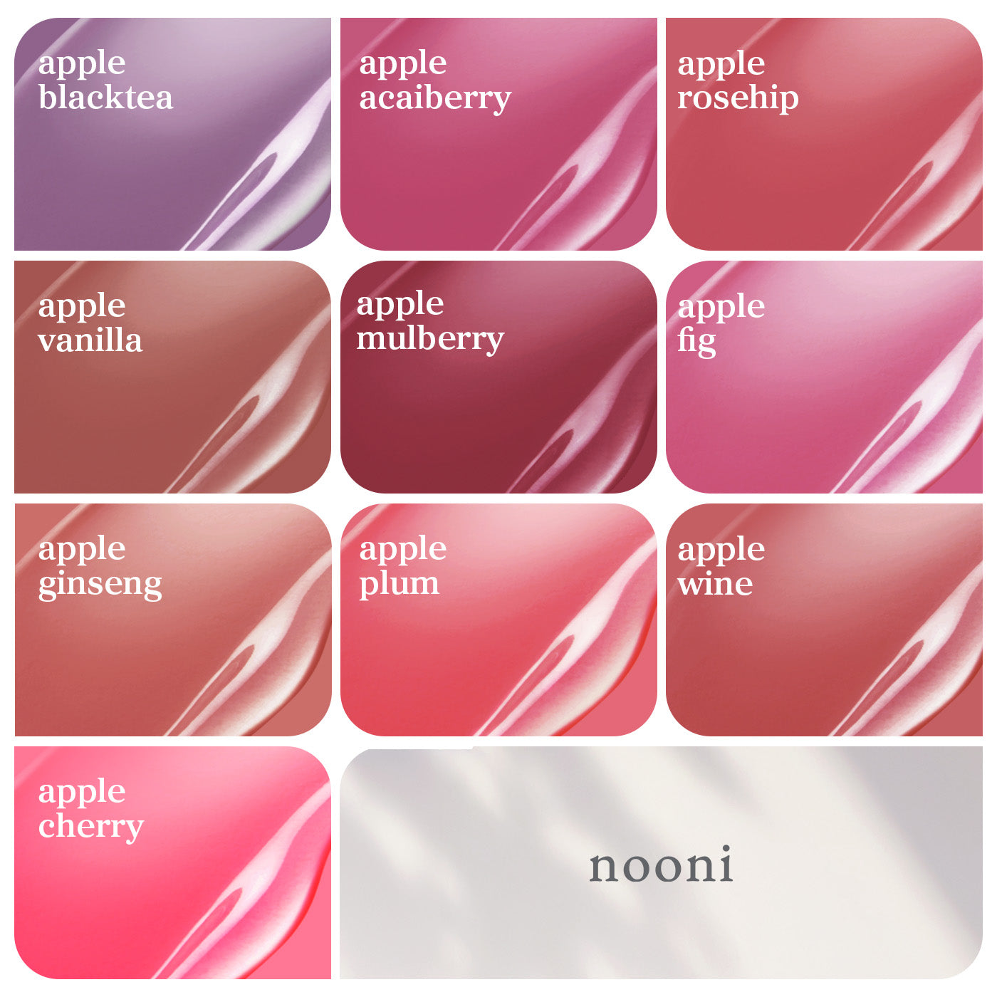 Radiant Lip Oil Wardrobe (10 Shades)