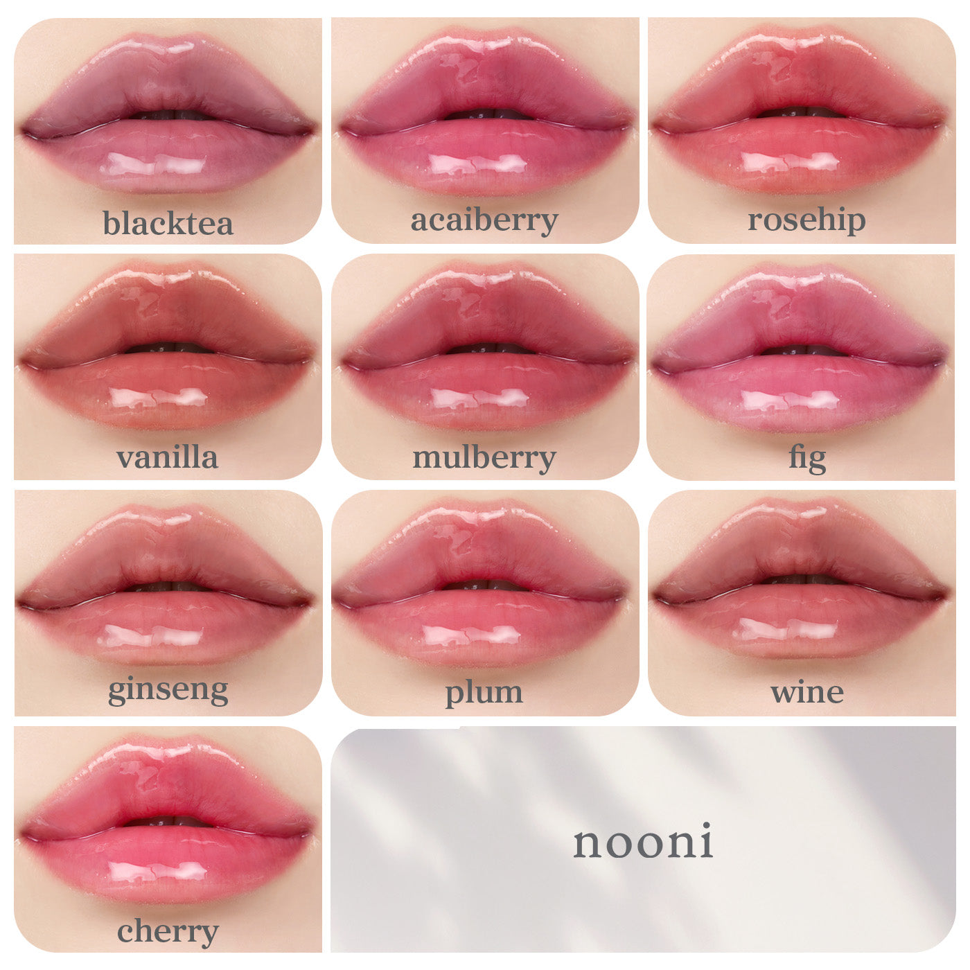 Radiant Lip Oil Wardrobe (10 Shades)