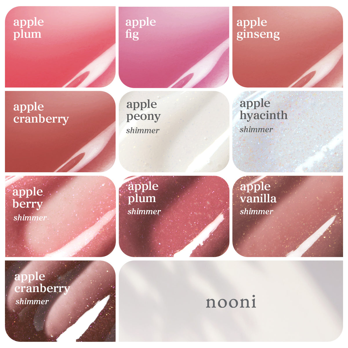 Lip Oil: Radiant Tinted & Shimmer Collection (10-Pack)