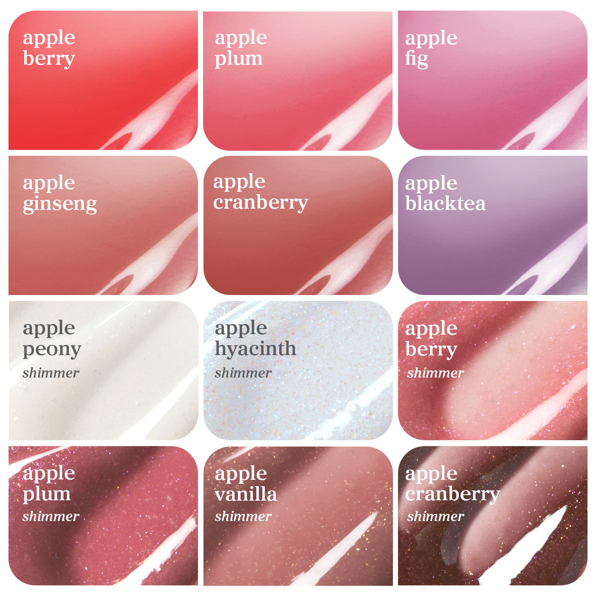 Lip Oil: Best of Original & Shimmer (12-Pack)