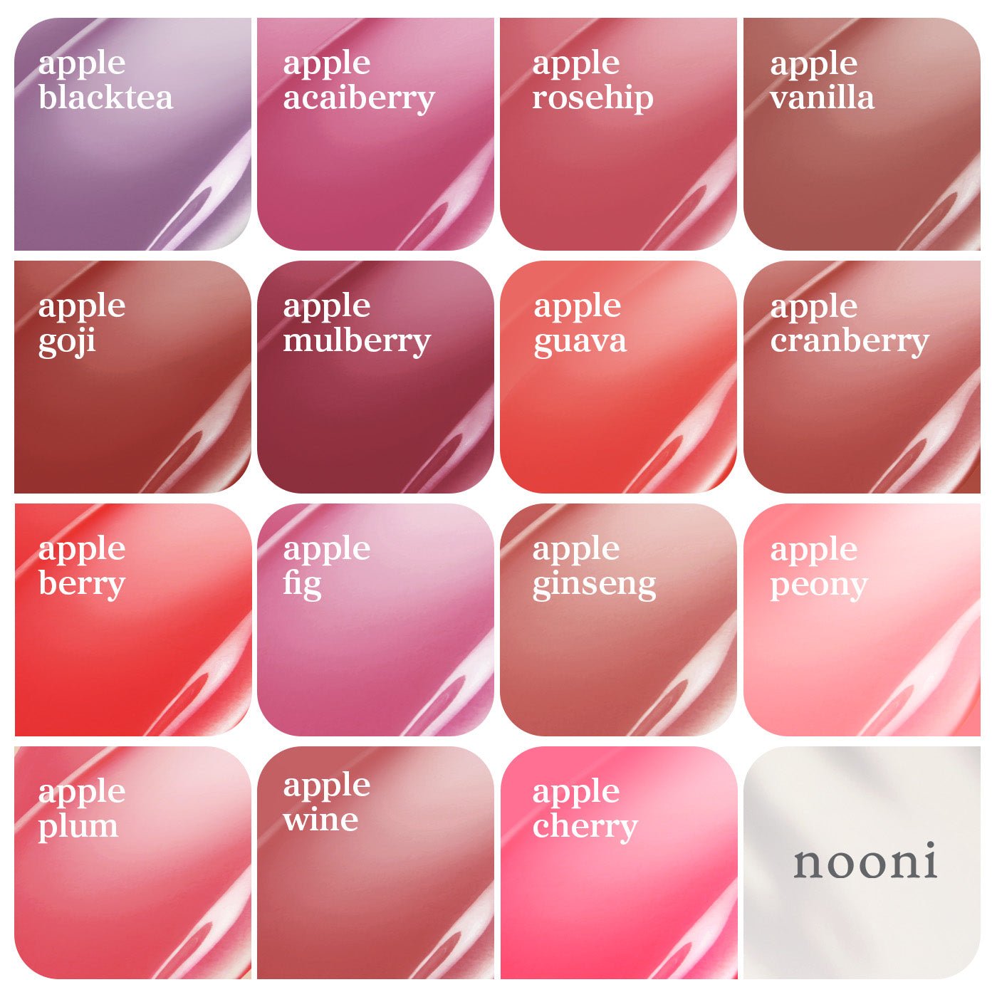 Lip Oil: Complete Collection (15 - Pack) - nooni