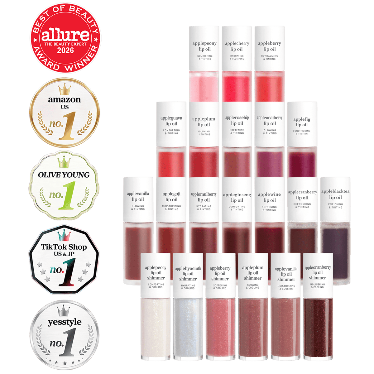 Lip Oil: Ultimate Collection (21-Pack) - nooni
