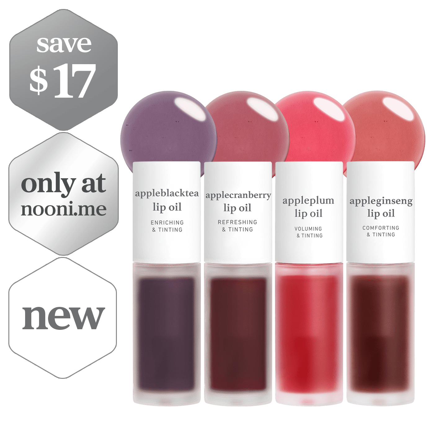 Lip Oil: Viral Tinted Favorites (4-Pack) - nooni