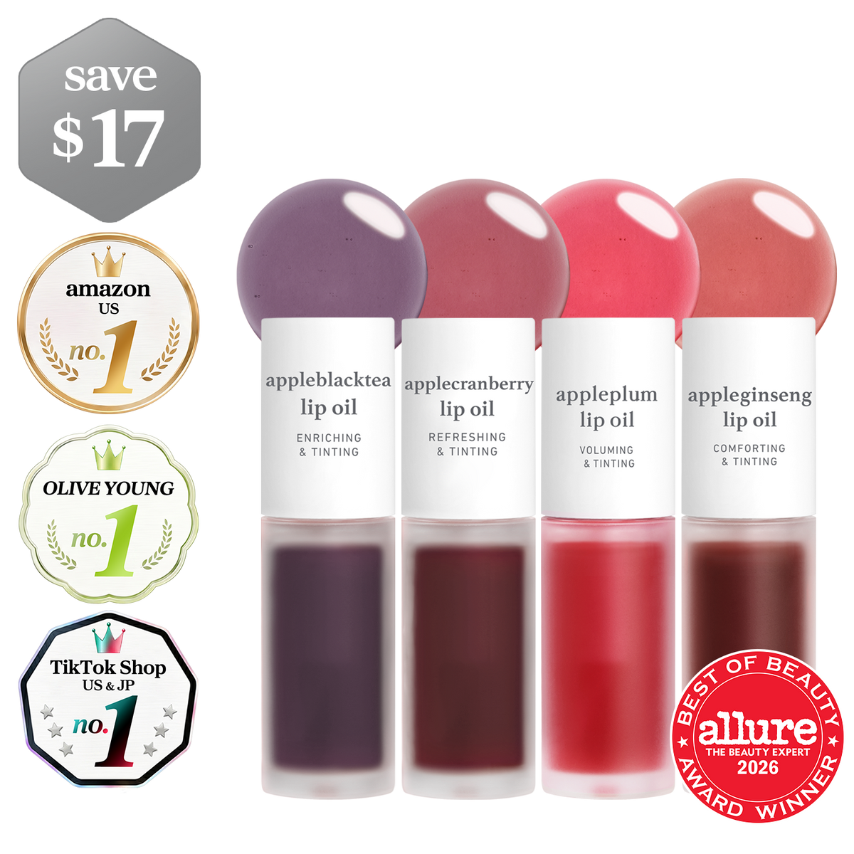 Lip Oil: Viral Tinted Favorites (4-Pack)