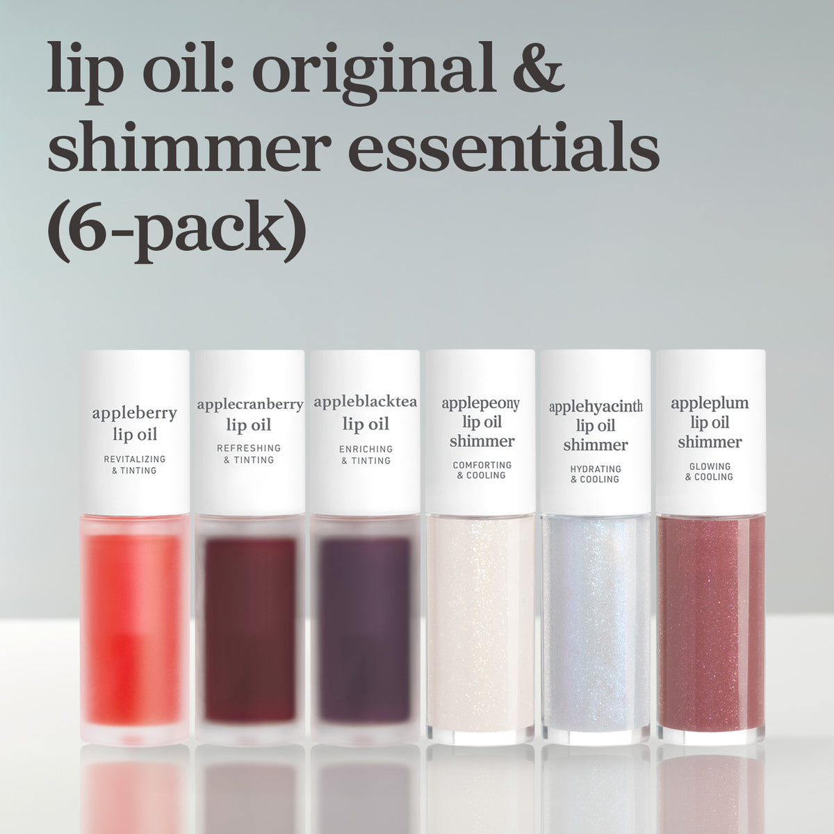 Lip Oil: Original & Shimmer Essentials (6-Pack)