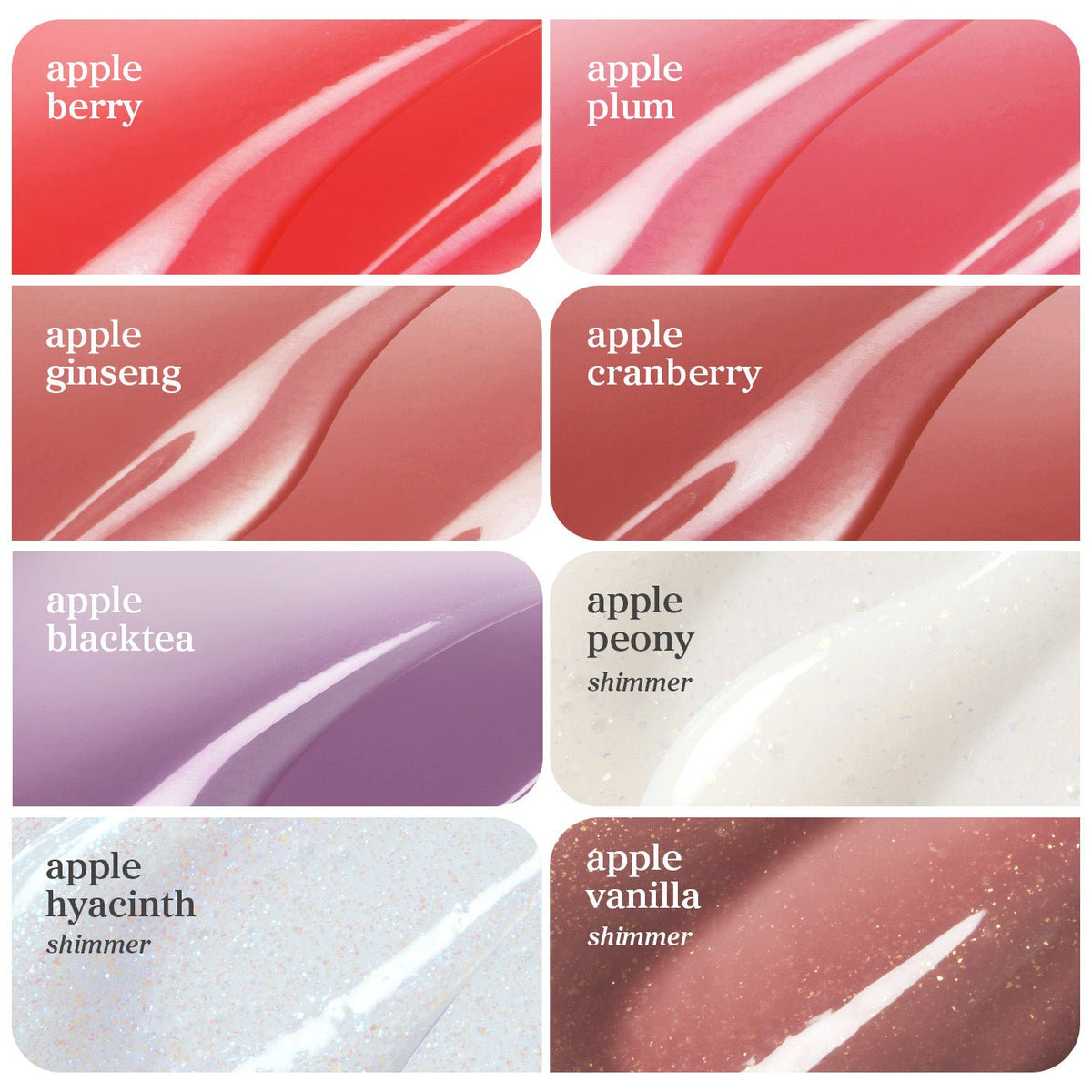 Lip Oil: Original & Shimmer Must-Haves (8-Pack) - nooni