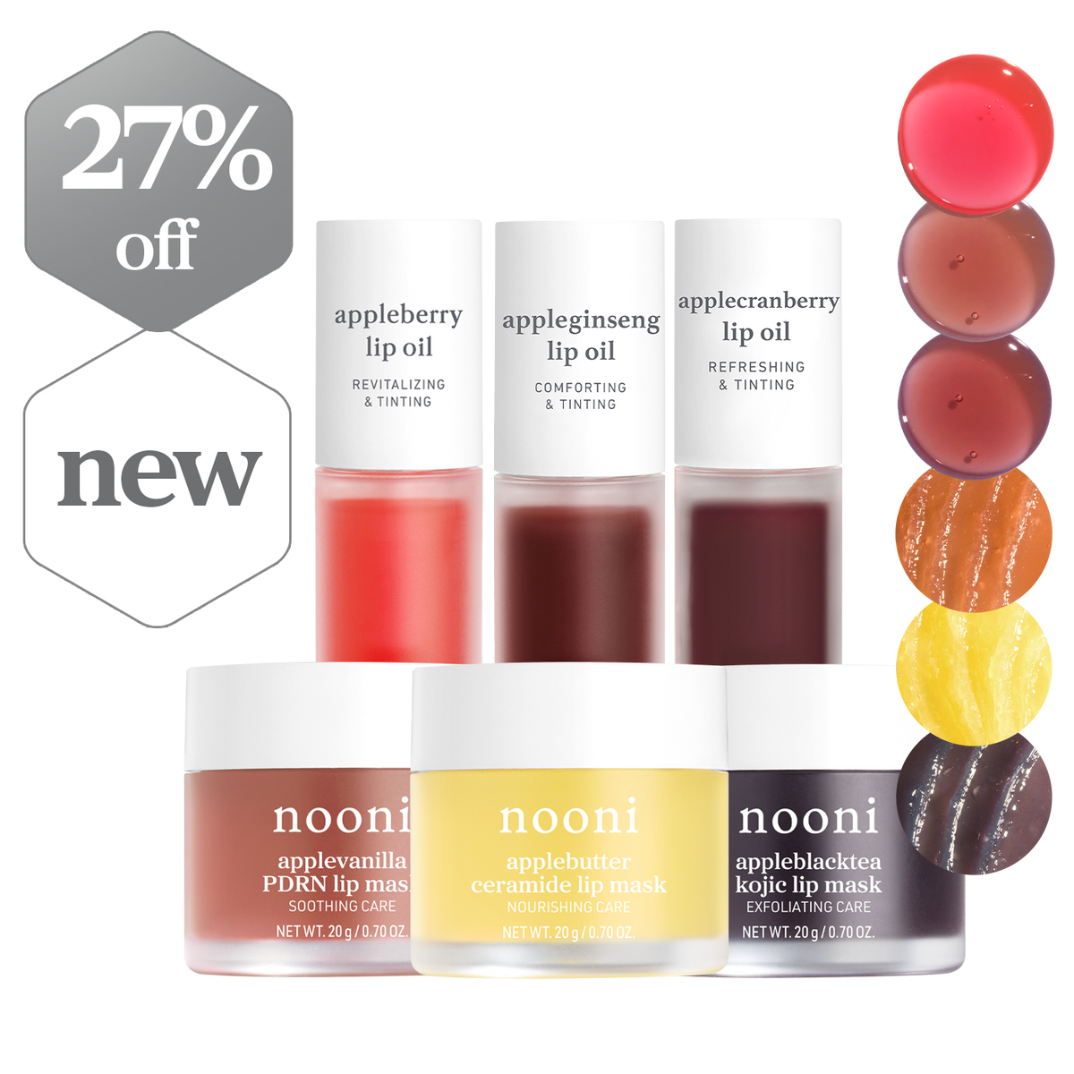 Lip Oil & Lip Mask Daily Essentials (6-Pack)