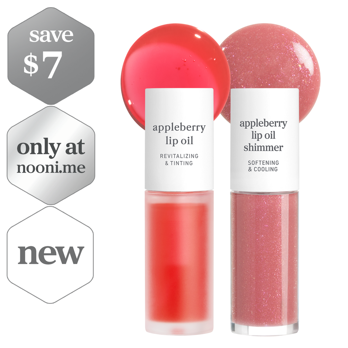 Lip Oil: Appleberry Original & Shimmer Duo