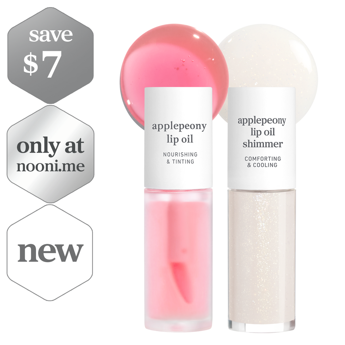 Lip Oil: Applepeony Original & Shimmer Duo