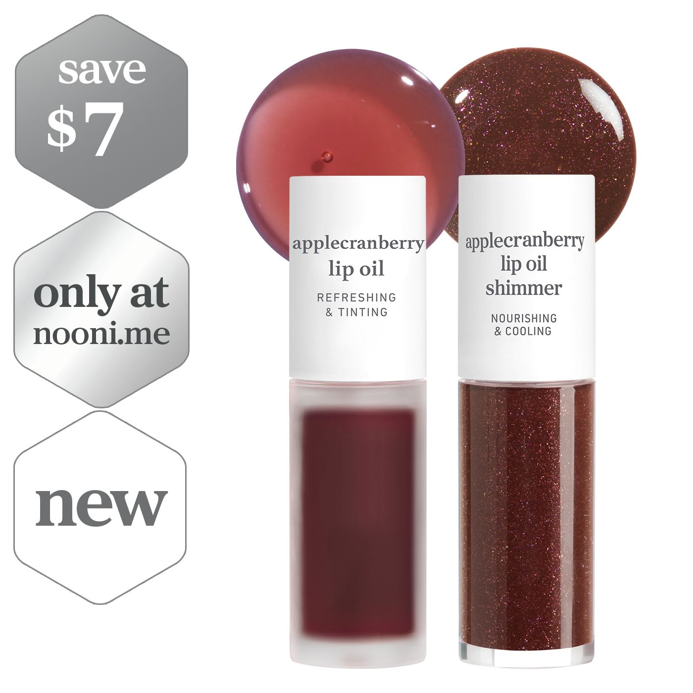 Lip Oil: Applecranberry Original & Shimmer Duo