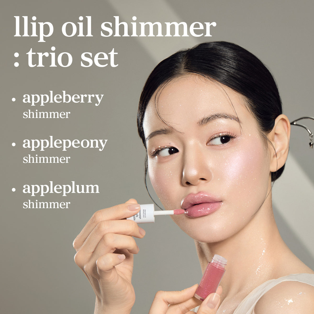Lip Oil Shimmer: Trio Set (Appleberry & Applepeony & Appleplum)