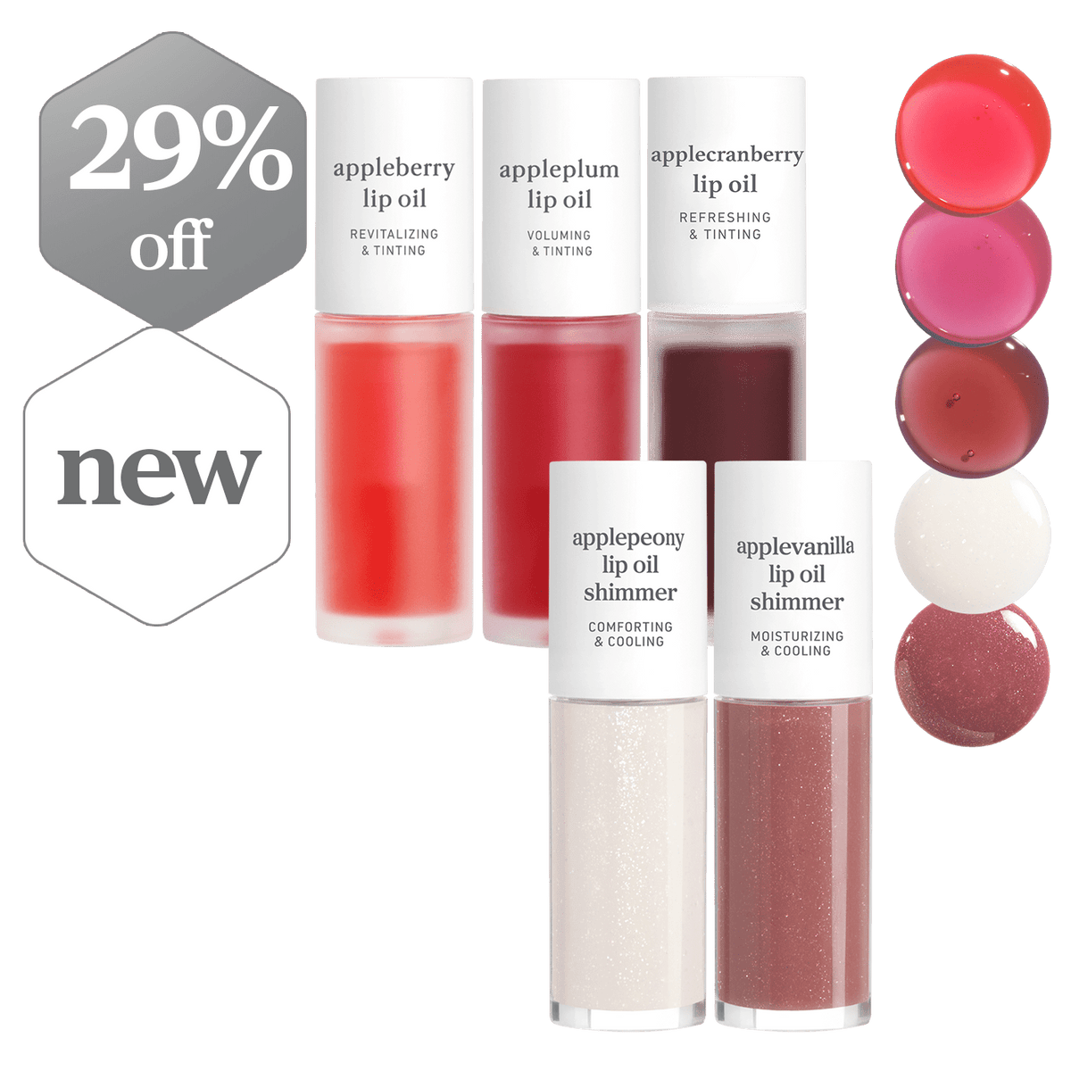 Lip Oil: Best Sellers & Shimmer (5-Pack) - nooni