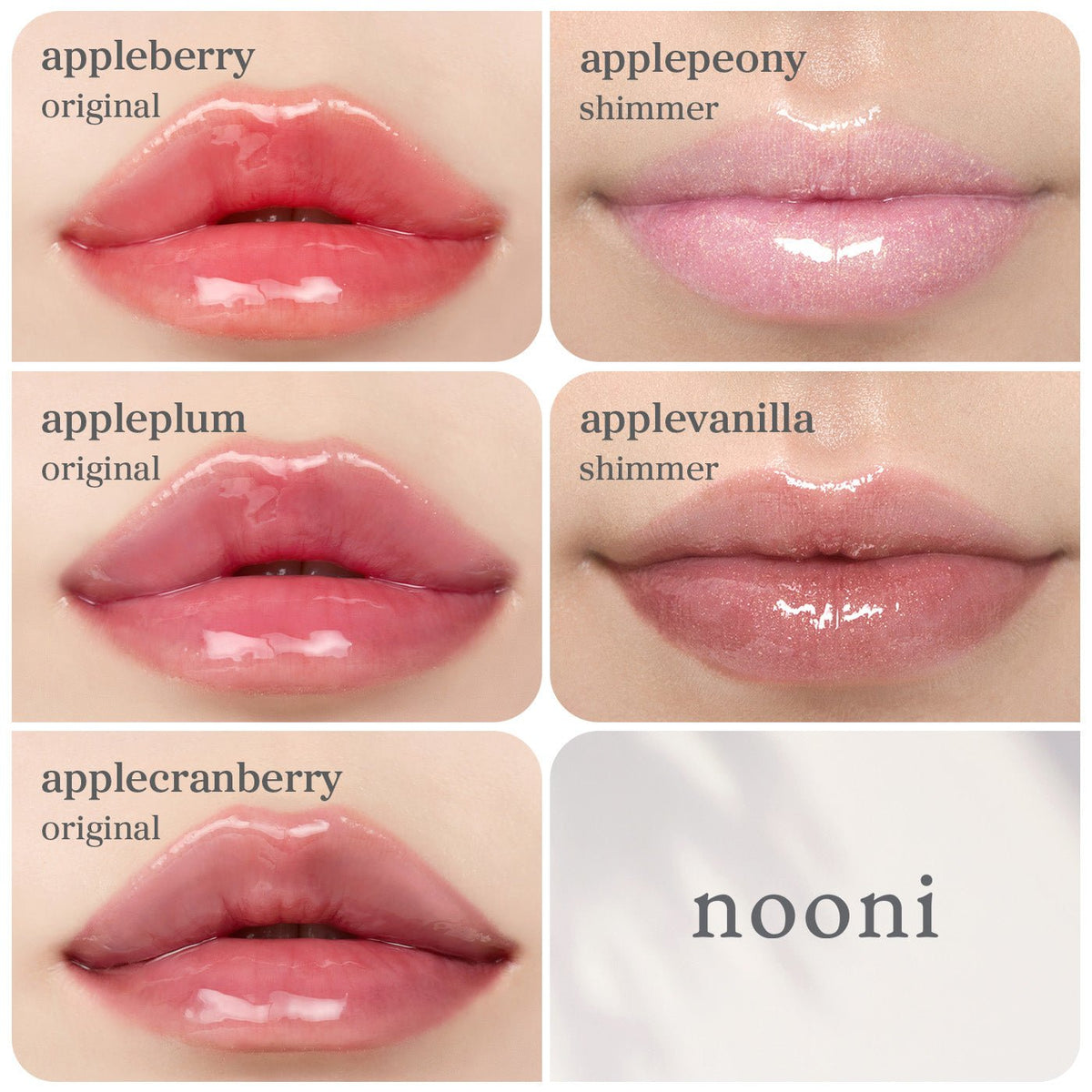 Lip Oil: Best Sellers & Shimmer (5-Pack) - nooni