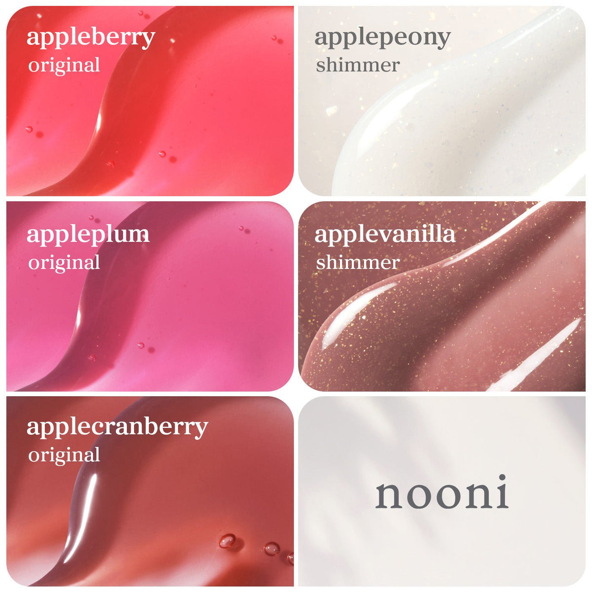 Lip Oil: Best Sellers & Shimmer (5-Pack) - nooni