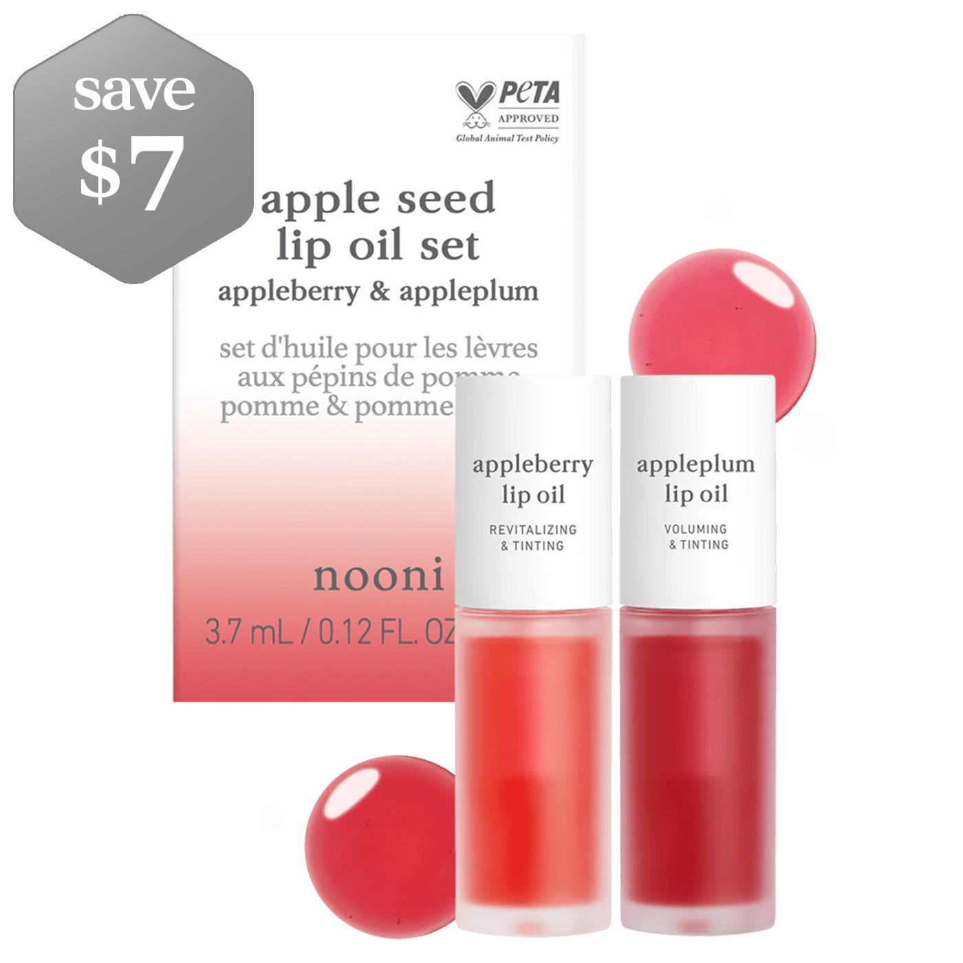 Lip Oil: duo set (appleberry & appleplum) - nooni