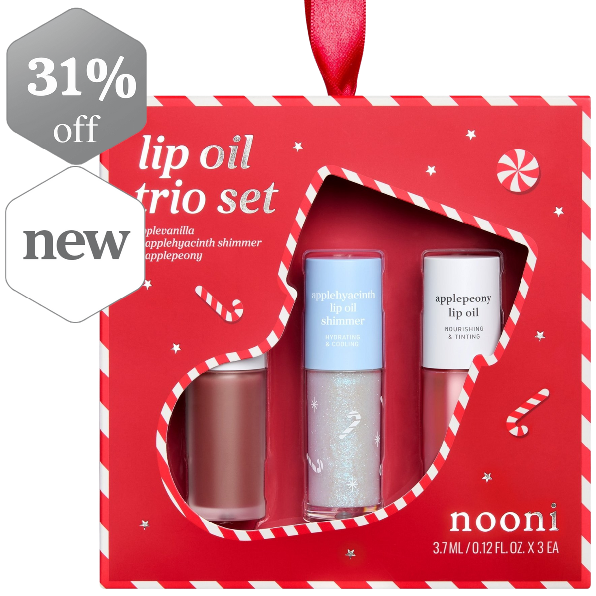 NOONI LIP OIL TRIO_PEONY&VANILLA&HYACINTH SHIMMER_2026 HOLIDAY LIMITED