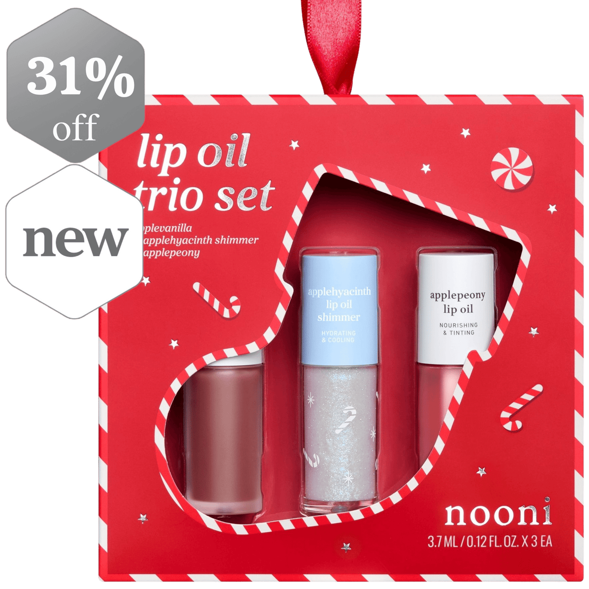 NOONI LIP OIL TRIO_PEONY&VANILLA&HYACINTH SHIMMER_2026 HOLIDAY LIMITED - nooni