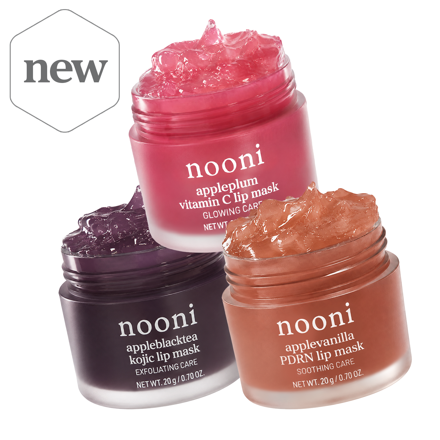 NOONI Bright & Smooth Lip Mask Trio