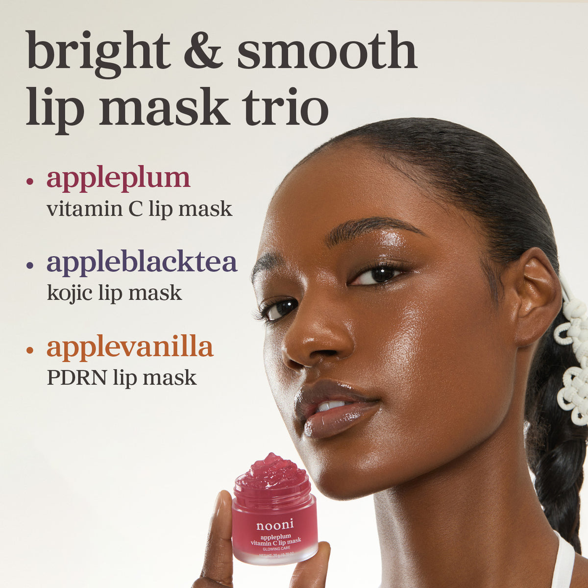 NOONI Bright & Smooth Lip Mask Trio