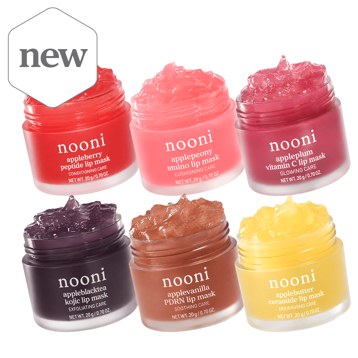 nooni Lip Mask 6-Piece Complete Collection - nooni
