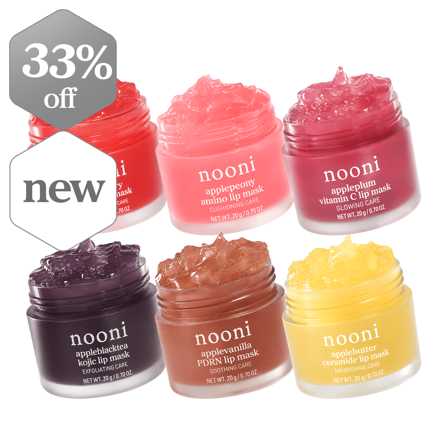 nooni Lip Mask 6-Piece Complete Collection - nooni
