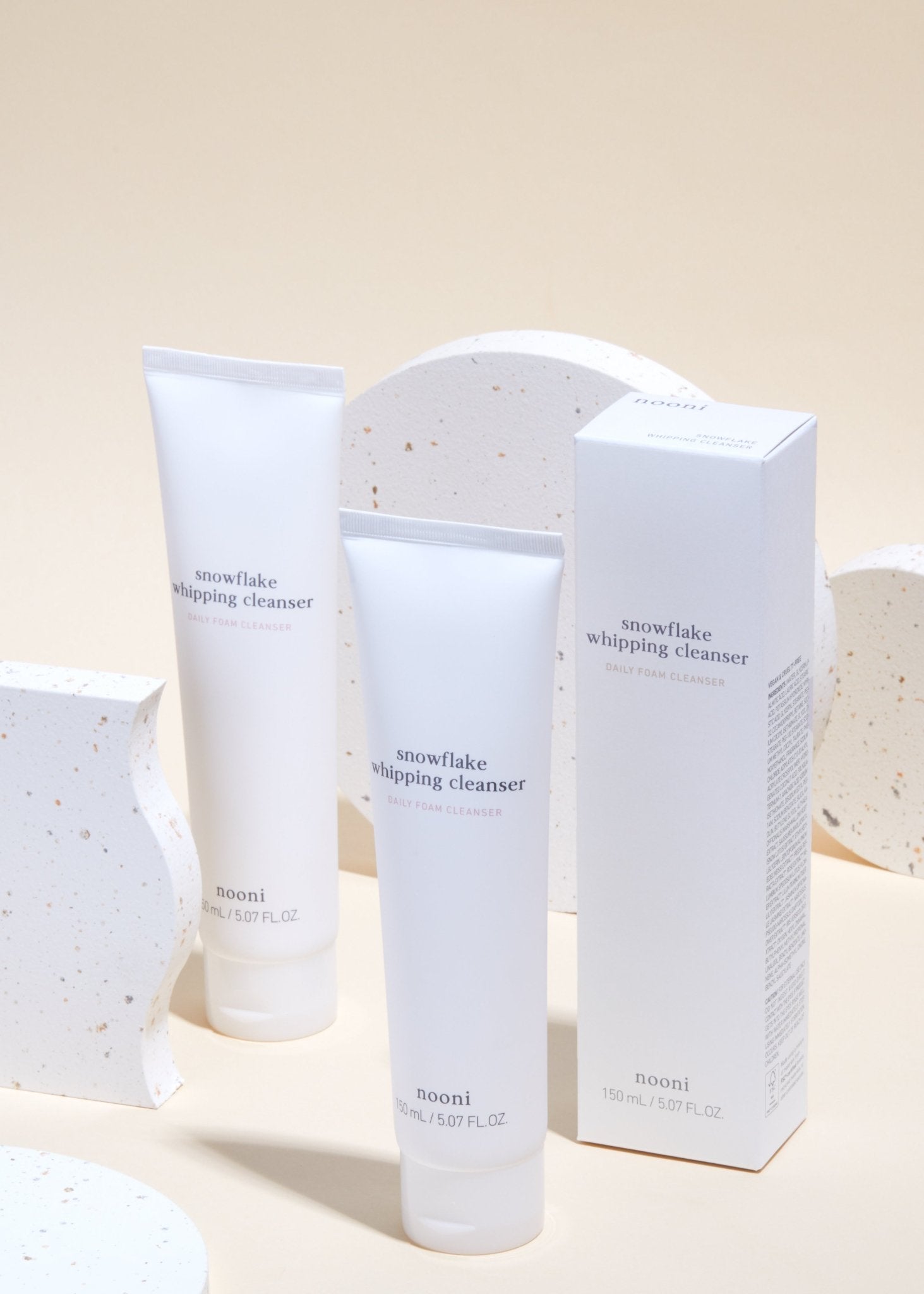 Close-up of snowflake whipping cleanser