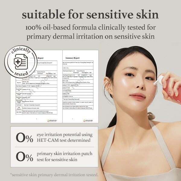 Suitable for sensitive skin with 0% eye and skin irritation test results and clinical report