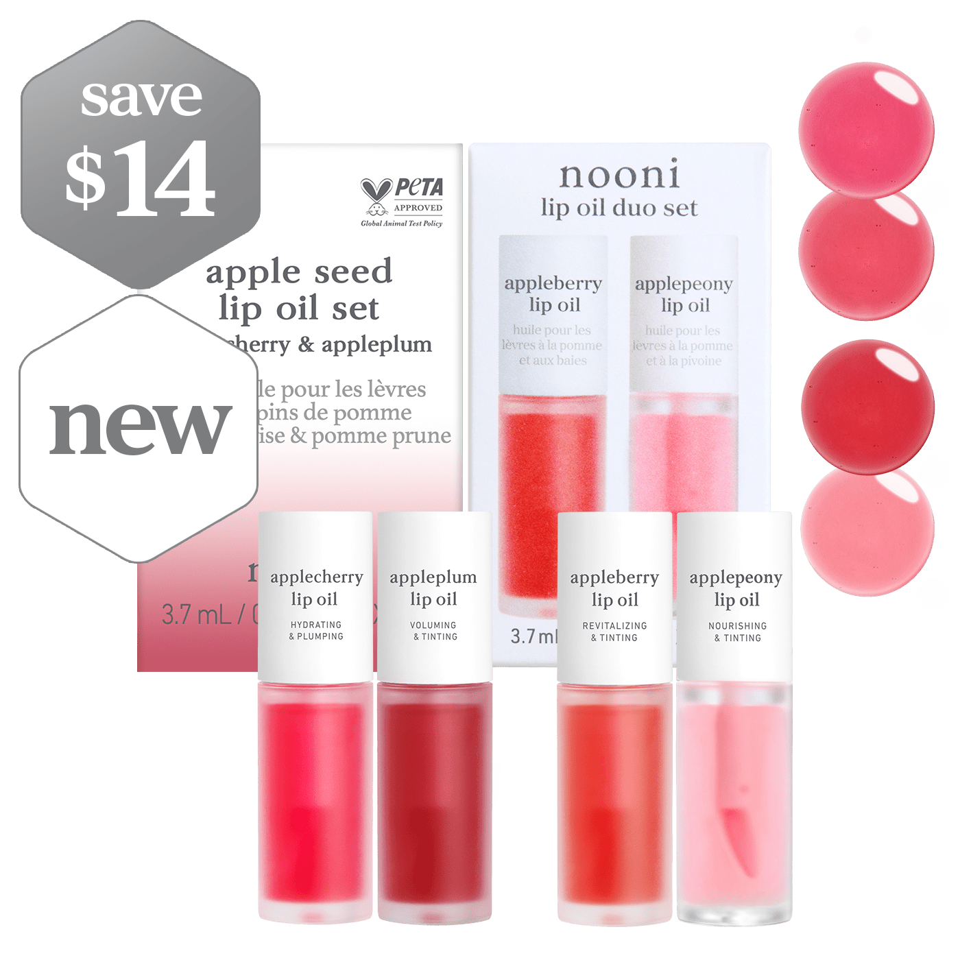 Lip Oil: Signature Duo Bundle (2 Sets) - nooni