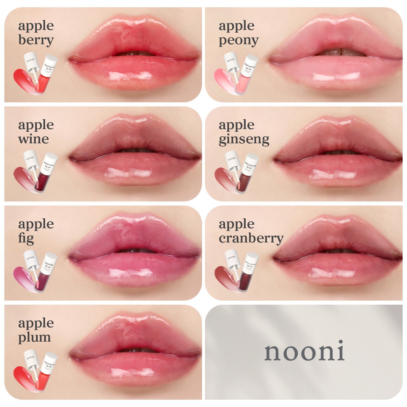 Lip Oil: Best - Seller (7 - Pack) - Nooni