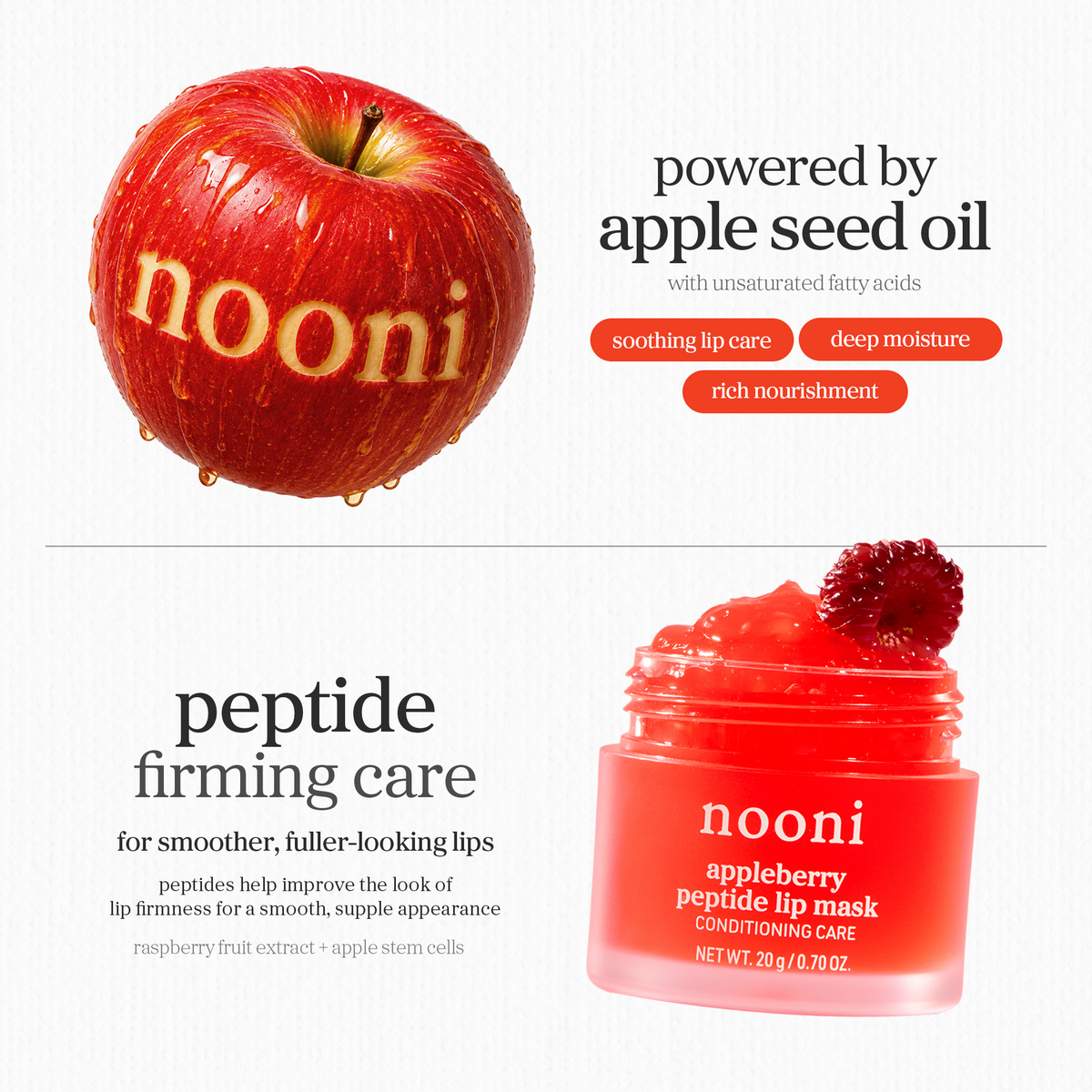 nooni appleberry peptide lip mask