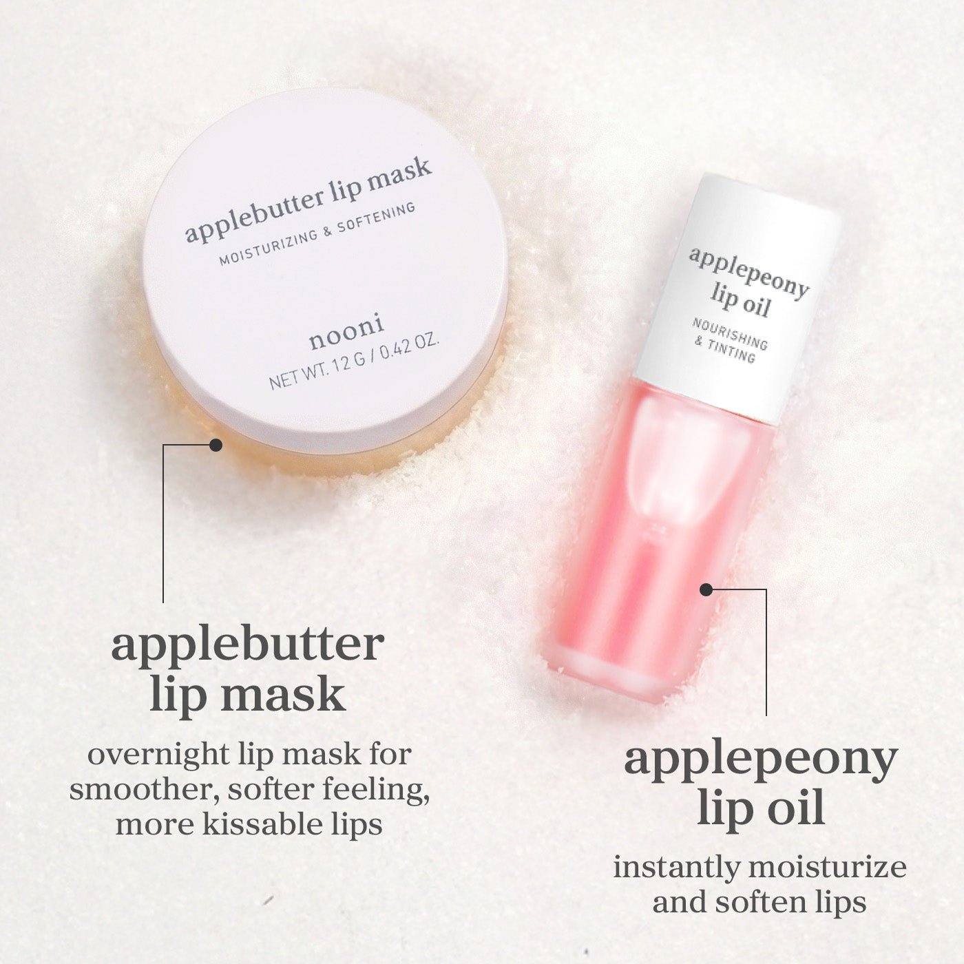 Lip Care: Applepeony Lip Oil & Lip Mask (2 - Pack) - nooni