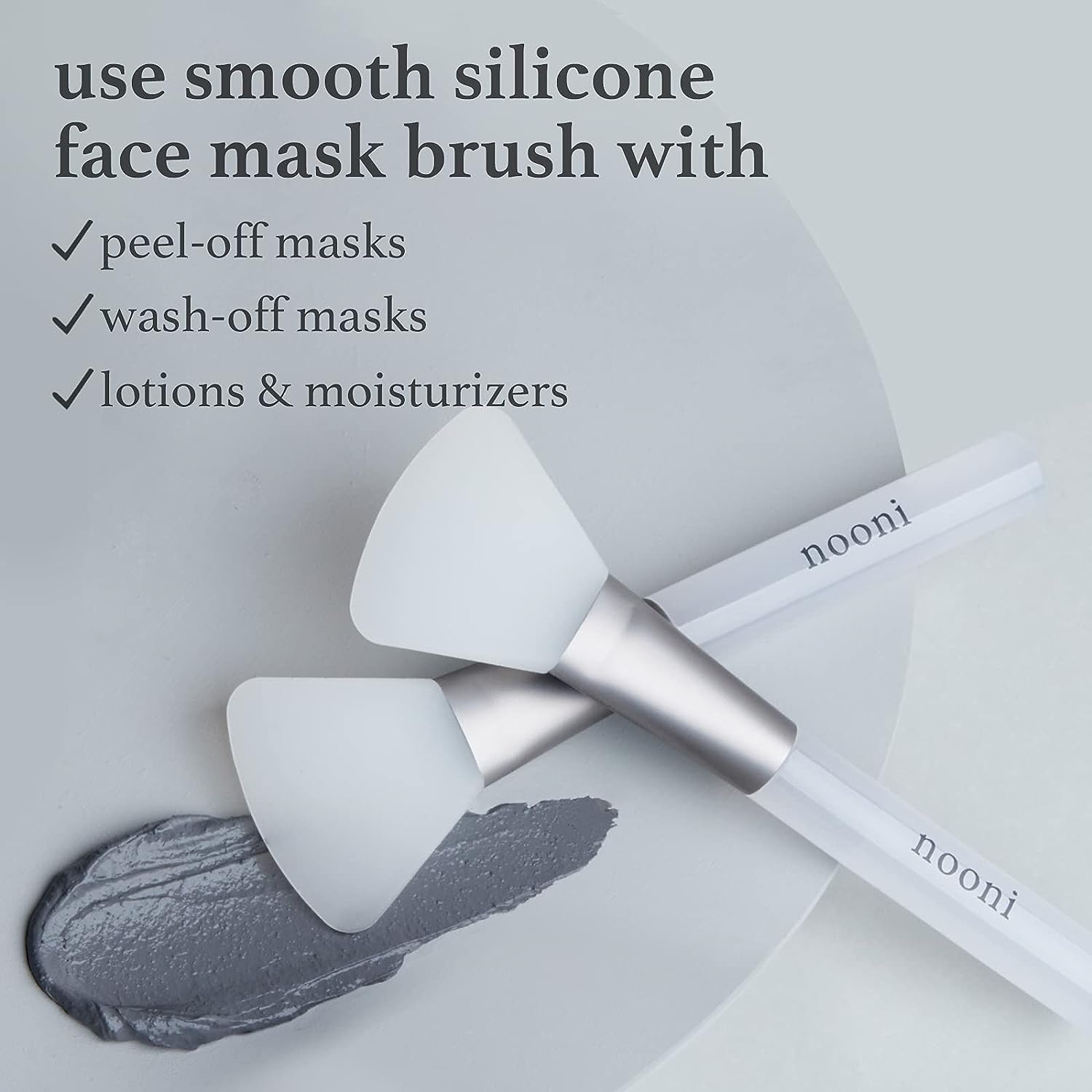 smooth silicone face mask brush