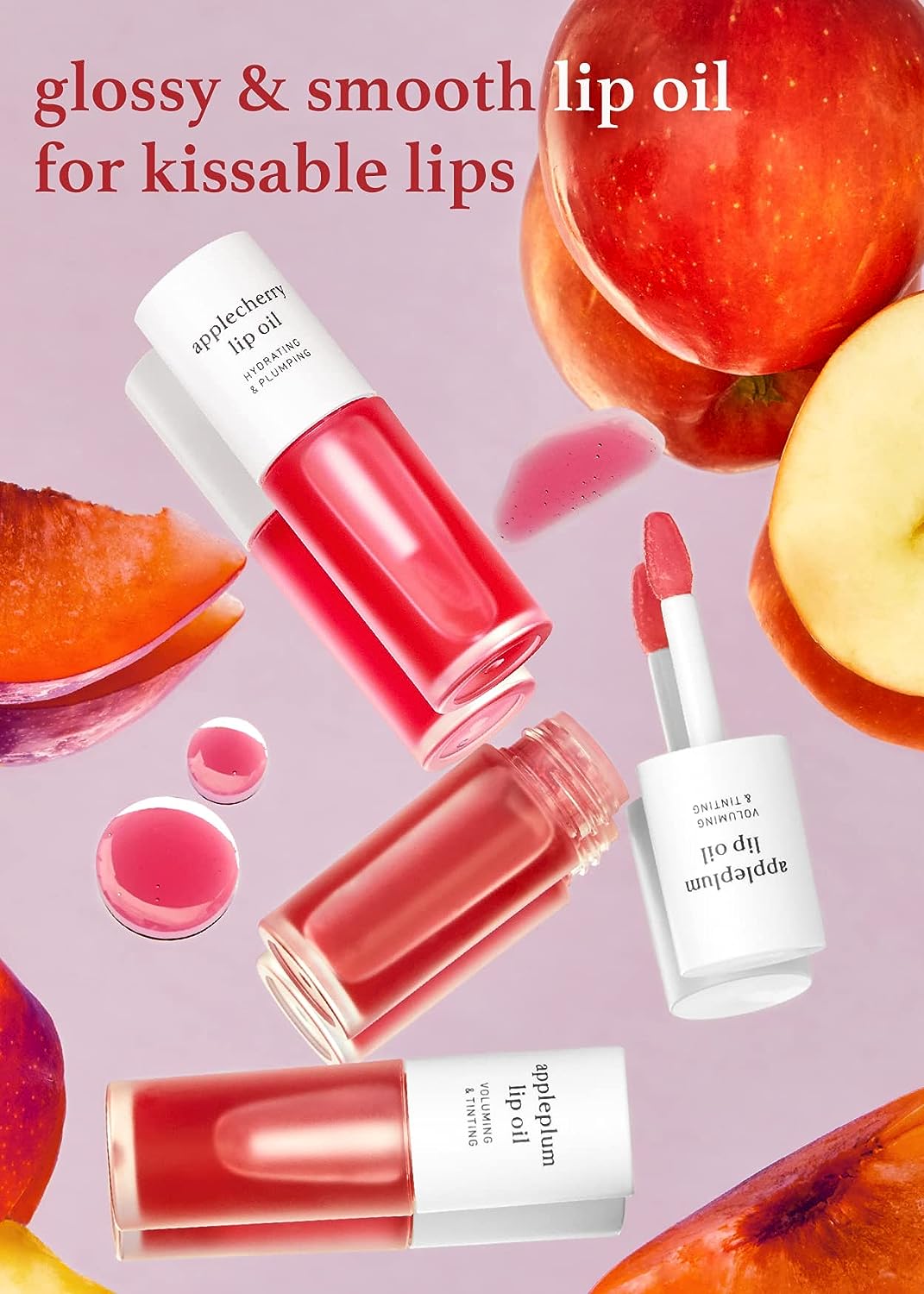 nooni lip oil duo (applecherry & appleplum) - Nooni