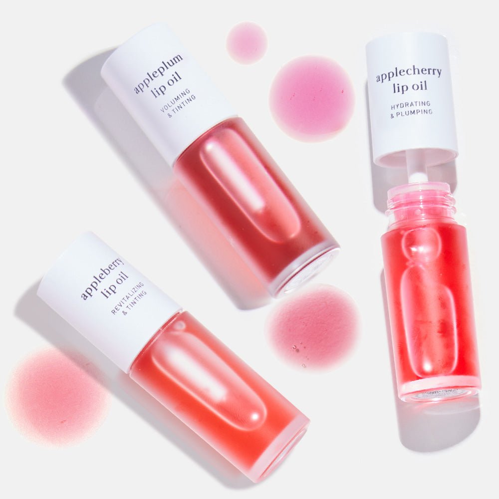 nooni lip oil trio (appleberry & applecherry & appleplum)