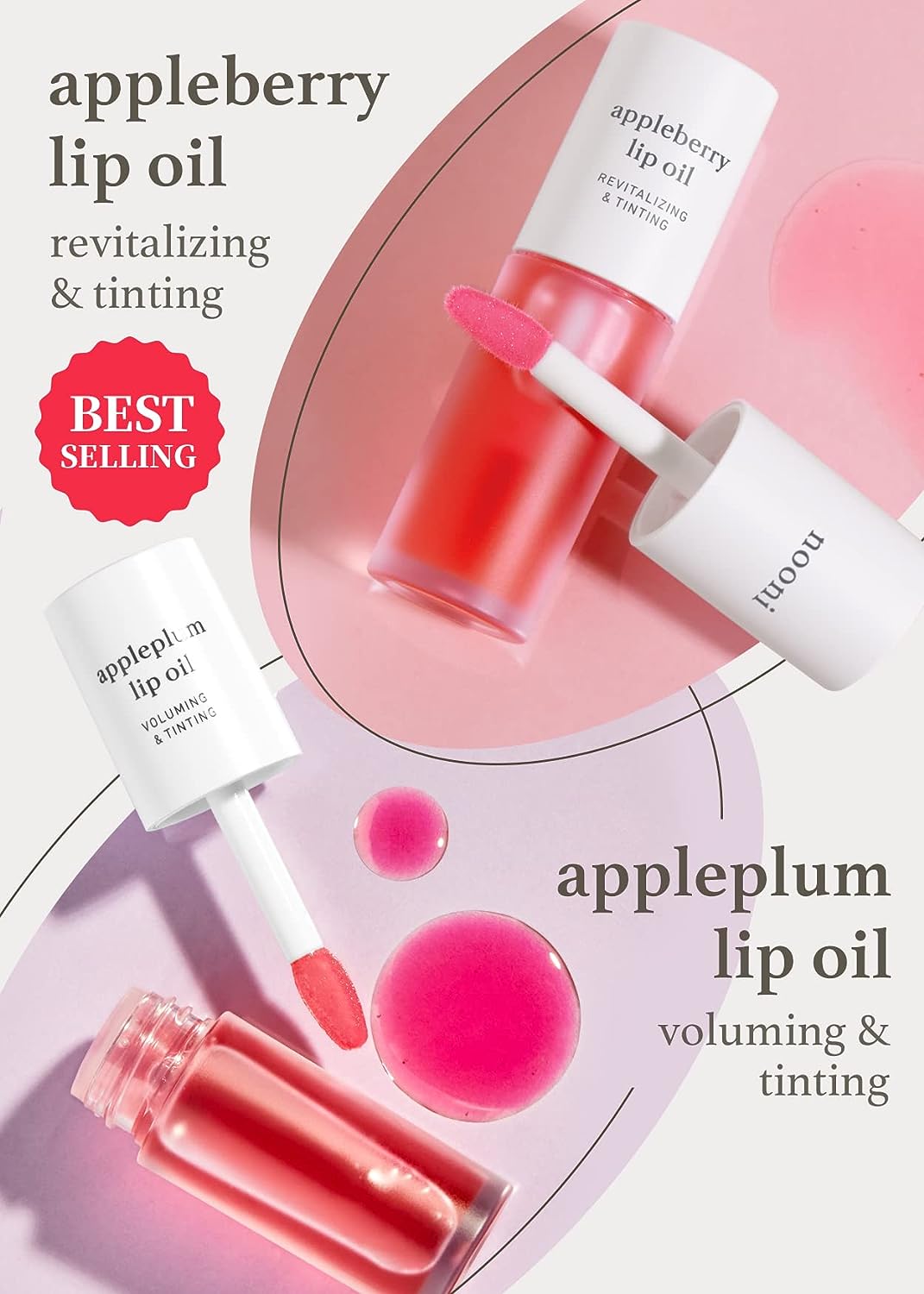 nooni lip oil duo (appleberry & appleplum) - Nooni