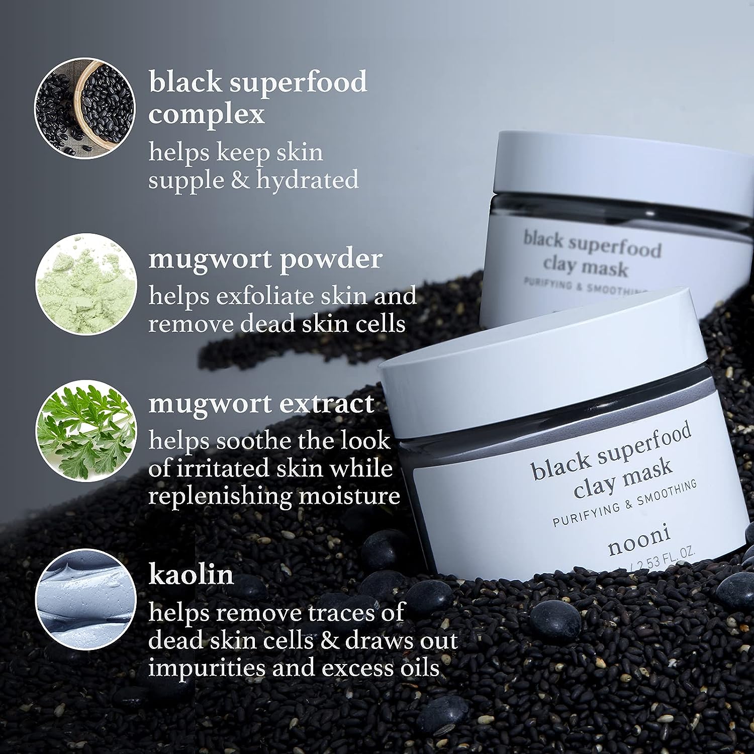 black superfood clay mask