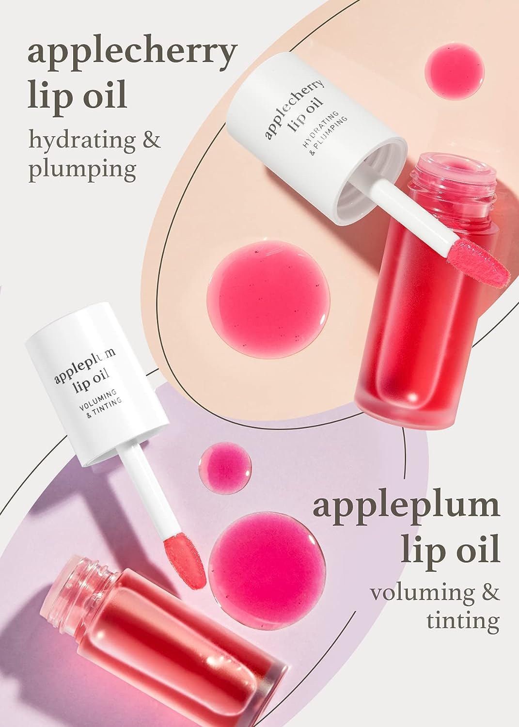 nooni lip oil duo (applecherry & appleplum) - Nooni